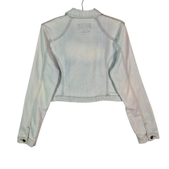 HOT KISS Vintage 90s Stonewash Denim Jean Jacket Women's Size L - Picture 5 of 12